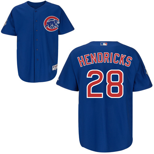 Kyle Hendricks #28 mlb Jersey-Chicago Cubs Women's Authentic Alternate 2 Blue Baseball Jersey